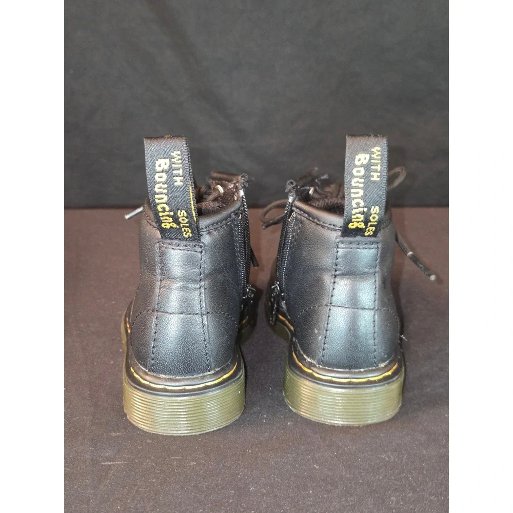 Dr. Martens 1460 Toddler Black Leather‎ Ankle Boots Lace Up & Zipper US 5
